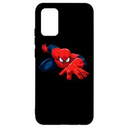Чехол для Samsung A02s/M02s Spiderman and jump - PrintSalon