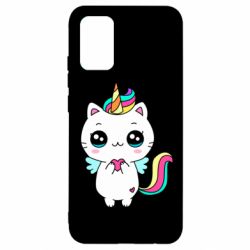 Чехол для Samsung A02s/M02s The cat is unicorn - PrintSalon