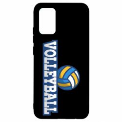 Чехол для Samsung A02s/M02s Volleyball text and ball - PrintSalon