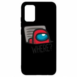 Чехол для Samsung A02s/M02s Where? ( Among Us ) - PrintSalon