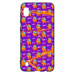 Чохол для Samsung A10 Among Us and grunge background-PrintSalon Чохол для Samsung A10 Among Us and grunge background