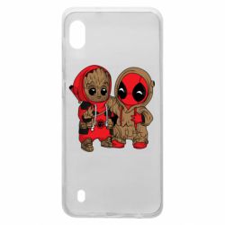 Чехол для Samsung A10 Baby Groot And Deadpool - PrintSalon