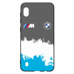 Чехол для Samsung A10 BMW logo and gray background - PrintSalon