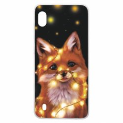 Чохол для Samsung A10 Fox And Christmas Lights - PrintSalon