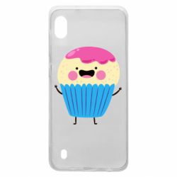 Чехол для Samsung A10 Funny cupcake with smile