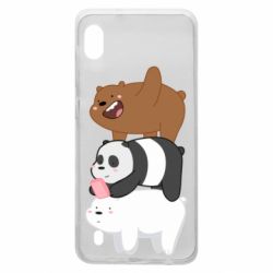 Чехол для Samsung A10 Гризли Панда и Белый
