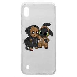Чехол для Samsung A10 Groot And Toothless - PrintSalon