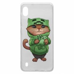 Чехол для Samsung A10 Кот Майнкрафт - PrintSalon