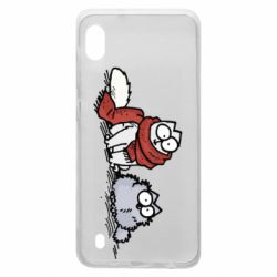 Чехол для Samsung A10 Кот Саймона Зима