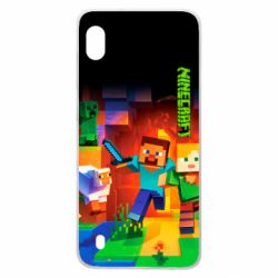 Чехол для Samsung A10 Майнкрафт - PrintSalon