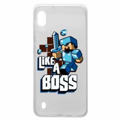 Чехол для Samsung A10 Minecraft Like a Boss - PrintSalon