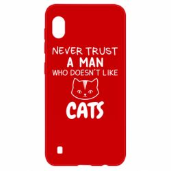 Чехол для Samsung A10 Не любит котов - не доверяй - PrintSalon