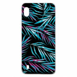 Чехол для Samsung A10 Neon Palm Leaves