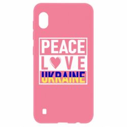 Чехол для Samsung A10 PEACE LOVE UKRAINE - PrintSalon