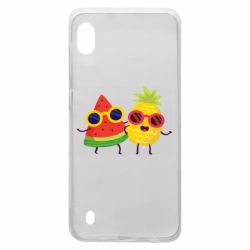 Чехол для Samsung A10 Pineapple with watermelon