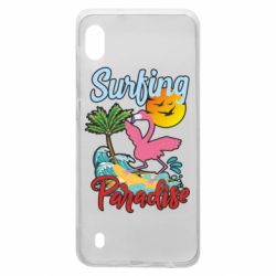 Чехол для Samsung A10 Surfing Paradise Flamingo