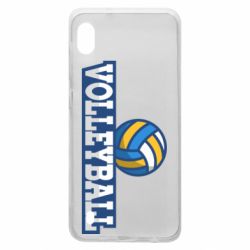 Чехол для Samsung A10 Volleyball text and ball - PrintSalon