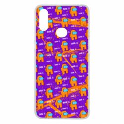 Чехол для Samsung A10s Among Us and grunge background - PrintSalon