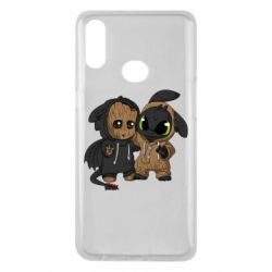 Чехол для Samsung A10s Groot And Toothless - PrintSalon