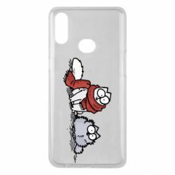 Чехол для Samsung A10s Кот Саймона Зима - PrintSalon