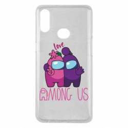 Чехол для Samsung A10s Love is Among Us - PrintSalon