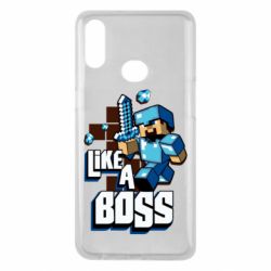 Чехол для Samsung A10s Minecraft Like a Boss - PrintSalon