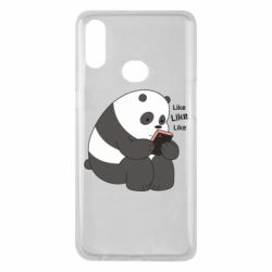 Чехол для Samsung A10s Панда лайк - PrintSalon