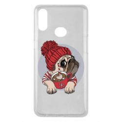 Чехол для Samsung A10s Pug And Coffee - PrintSalon