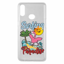 Чехол для Samsung A10s Surfing Paradise Flamingo - PrintSalon
