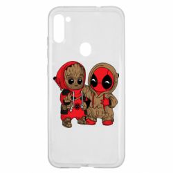 Чехол для Samsung A11/M11 Baby Groot And Deadpool - PrintSalon