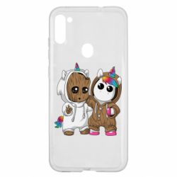 Чехол для Samsung A11/M11 Baby Groot And Unicorn - PrintSalon