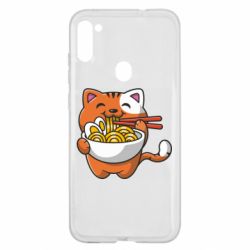 Чехол для Samsung A11/M11 Cat and Ramen - PrintSalon