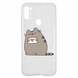 Чехол для Samsung A11/M11 Cat with a letter - PrintSalon