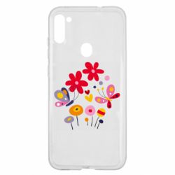 Чехол для Samsung A11/M11 Flowers and Butterflies - PrintSalon