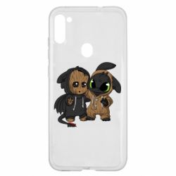 Чехол для Samsung A11/M11 Groot And Toothless - PrintSalon