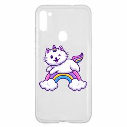 Чехол для Samsung A11/M11 Котик-единорог - PrintSalon
