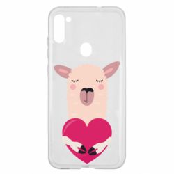 Чохол для Samsung A11 / M11 Lama with heart - PrintSalon