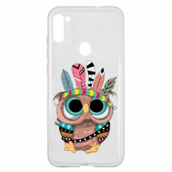 Чехол для Samsung A11/M11 Little owl with feathers - PrintSalon
