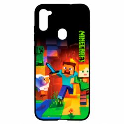 Чехол для Samsung A11/M11 Майнкрафт - PrintSalon