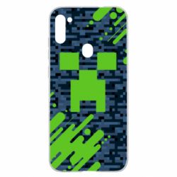 Чехол для Samsung A11/M11 Minecraft Creeper - PrintSalon
