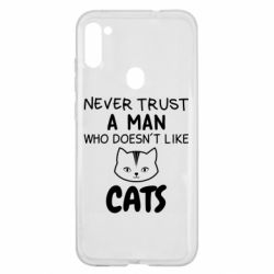 Чехол для Samsung A11/M11 Не любит котов - не доверяй - PrintSalon