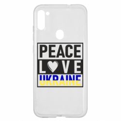 Чехол для Samsung A11/M11 PEACE LOVE UKRAINE - PrintSalon