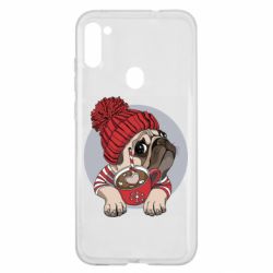 Чехол для Samsung A11/M11 Pug And Coffee - PrintSalon