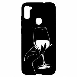 Чехол для Samsung A11/M11 Рука с бокалом - PrintSalon