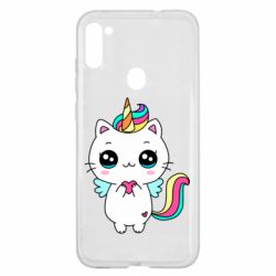 Чехол для Samsung A11/M11 The cat is unicorn - PrintSalon