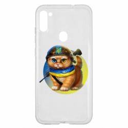 Чехол для Samsung A11/M11 Военный котик - PrintSalon