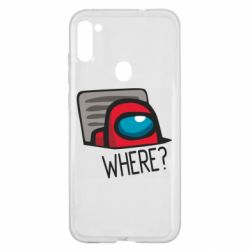 Чехол для Samsung A11/M11 Where? ( Among Us ) - PrintSalon
