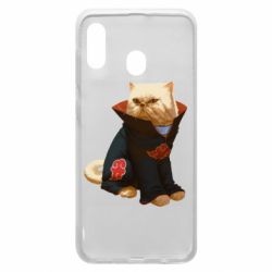 Чехол для Samsung A20 Akatsuki angry cat - PrintSalon
