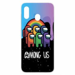 Чехол для Samsung A20 Among Us art paints - PrintSalon