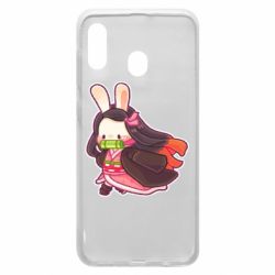 Чехол для Samsung A20 Chibi Bunny Kamado Nezuko - PrintSalon